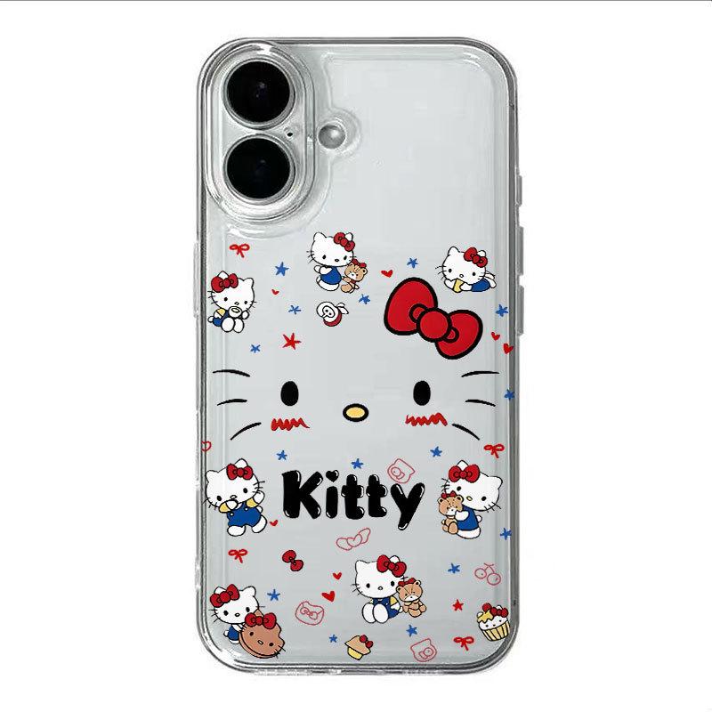 Hello Kitty Transparent Phone Case for iPhone 17/16 Pro Max/15 Pro/13/14