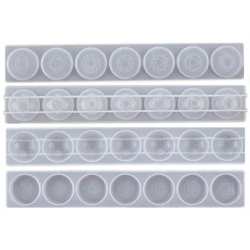 2pcs Set DIY Creative Epoxy Resin Semi-circular Spherical Mirror Mold Crystal Epoxy Mold Creative Design Badge Handmake Molds