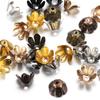50pcs/lot Alloy Beads Caps Gold Plated Flowers Filigree Bead Charms Findings for Diy Jewelry Accessories