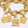 CELINE Bag Motif Charm Macadam Bracelet goldUsed