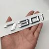 3D ABS Chrome Logo 730i 740i 750i 760i Emblem Car Badge Trunk Decal Lettering Stikcers Accessories