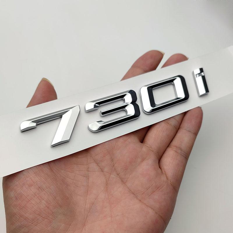 3D ABS Chrome Logo 730i 740i 750i 760i Emblem Car Badge Trunk Decal Lettering Stikcers Accessories