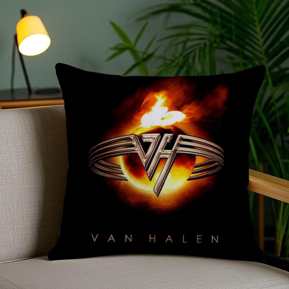 Van Hhalen Band Pillow Case Silky Elegant Comfort Sofa Bed Invisible Zipper