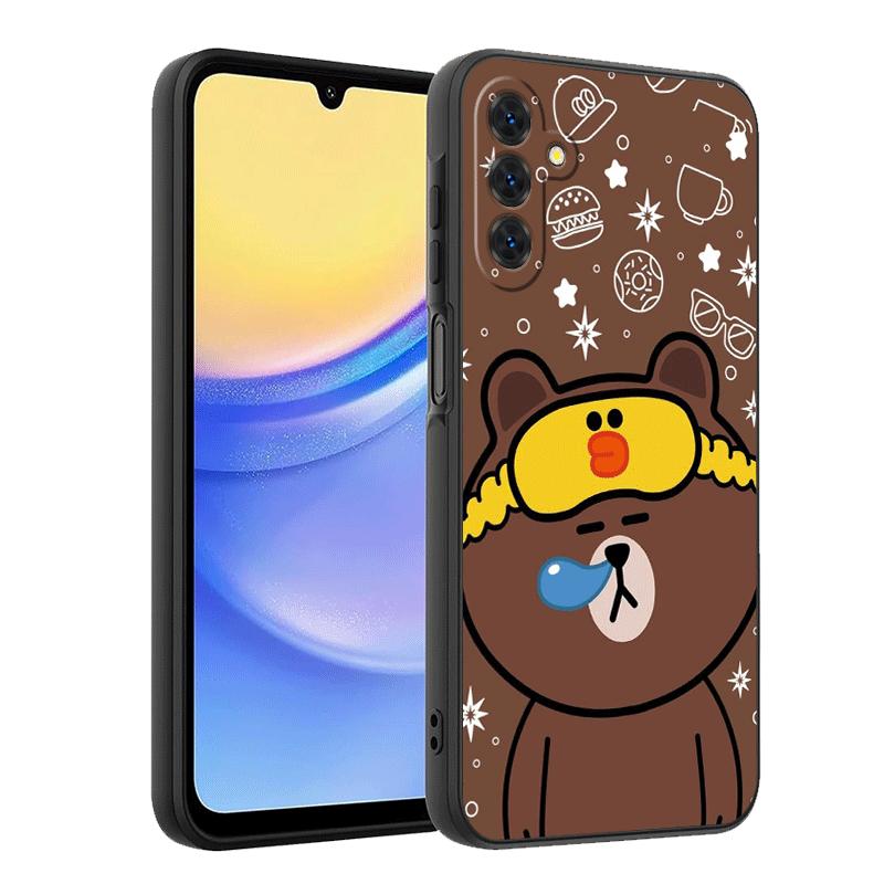 Cartoon Bear B-Browns C-Conys Soft Phone Case for Samsung A17 A37 A57 A16 A26 A36 A56 A15 A25 A35 A55 A14 A24 A34 A54 A13 A23 A3