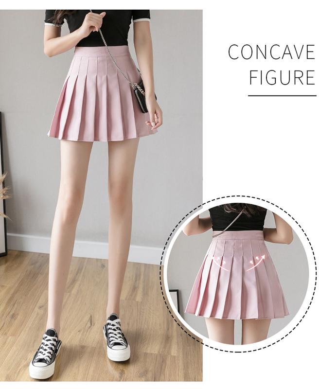 SCIONE 2020 Nová krátká sukně skládaná sukně s vysokým pasem Dámská sukně větší velikosti Studentská sukně Lady