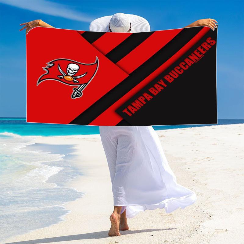 Tampa Bay Buccaneers Logo Print Beach Towel, Large Soft Quick Dry Towel for Beach Camping Swimming