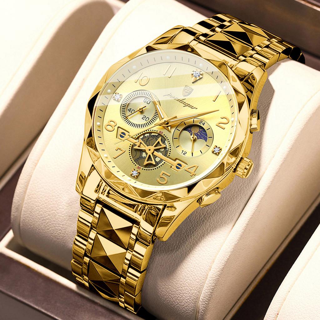Swiss P972 Quartz Mens Watch With Luminous Dial Waterproof For Casual Wear