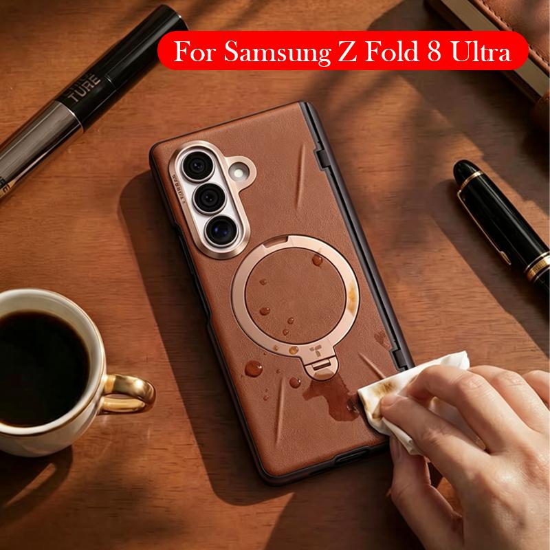 TORRAS Lederhülle für Samsung Z Fold 8 ULTRA Halterung Rückseite Hülle für SAMSUNG Z FOLD 8 Ultra