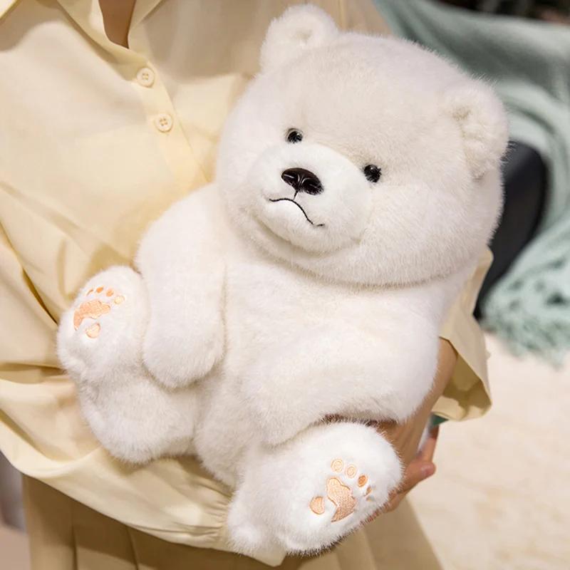 Fluffy Chubby Brown / White Bear Plush Doll Stuffed Cartoon Bear Toys For Children Nice Birthday Gift For Friends Sleep Mate