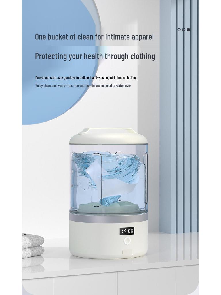 Portable Mini Automatic Washer for Socks and Underwear