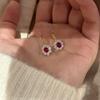 Anello Margherita Vintage con Rubini e Diamanti - Gioiello Statement di Lusso Leggero Usato per Donna