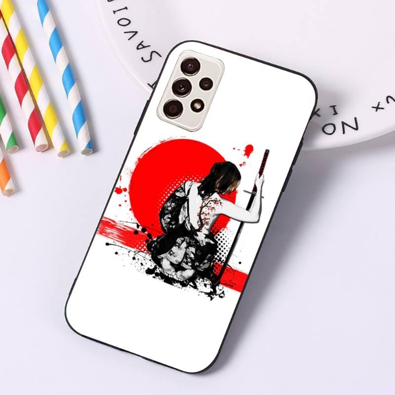 Samurai Gril Dámský Kryt na Telefon Pro Samsung A91 A81 A73 A72 A71 A30S A20 A12 A13 A52 A53 4G 5G Měkký Černý Kryt na Telefon