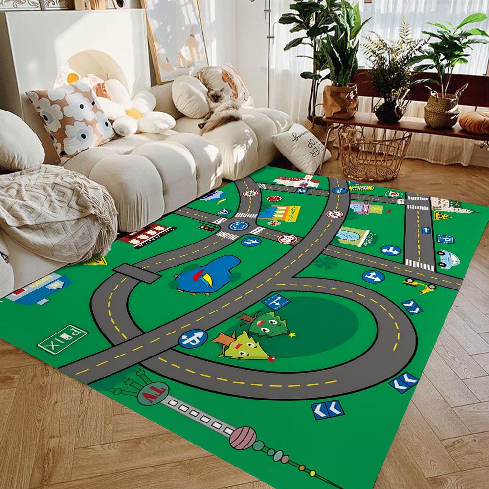 Dywaniki do raczkowania dla dzieci na parking do dekoracji salonu Sypialnia dziecięca Wystrój domu Dywan pod sofę Antypoślizgowy dywanik strefowy Mata podłogowa