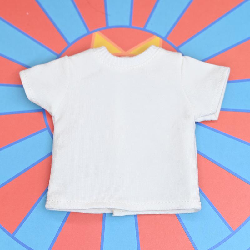 

30cm BJD Doll Clothes Short-sleeved Top Summer Casual Basic T-shirt for 1/6 Yosd, SD, 1/6bjd Doll Costumes Accessories белый