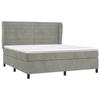 3129279 vidaXL Divan Bed and Mattress Light Grey 160x200cm Velvet