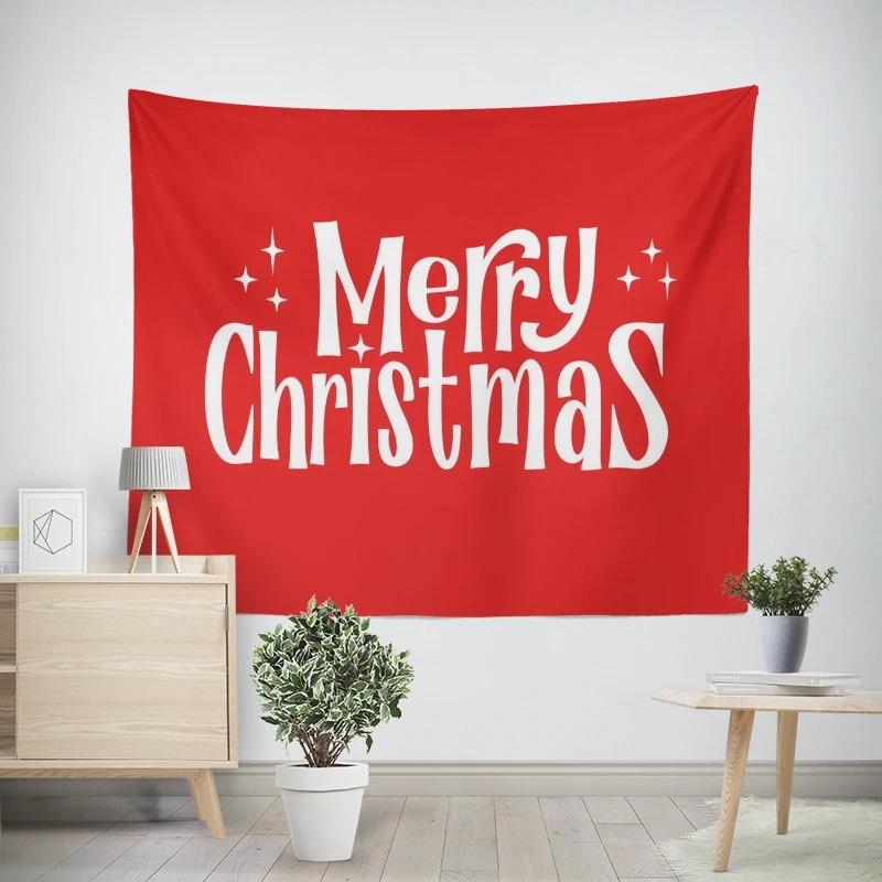 Christmas New Year Pattern Living Room Bedroom Decorative Tapestry