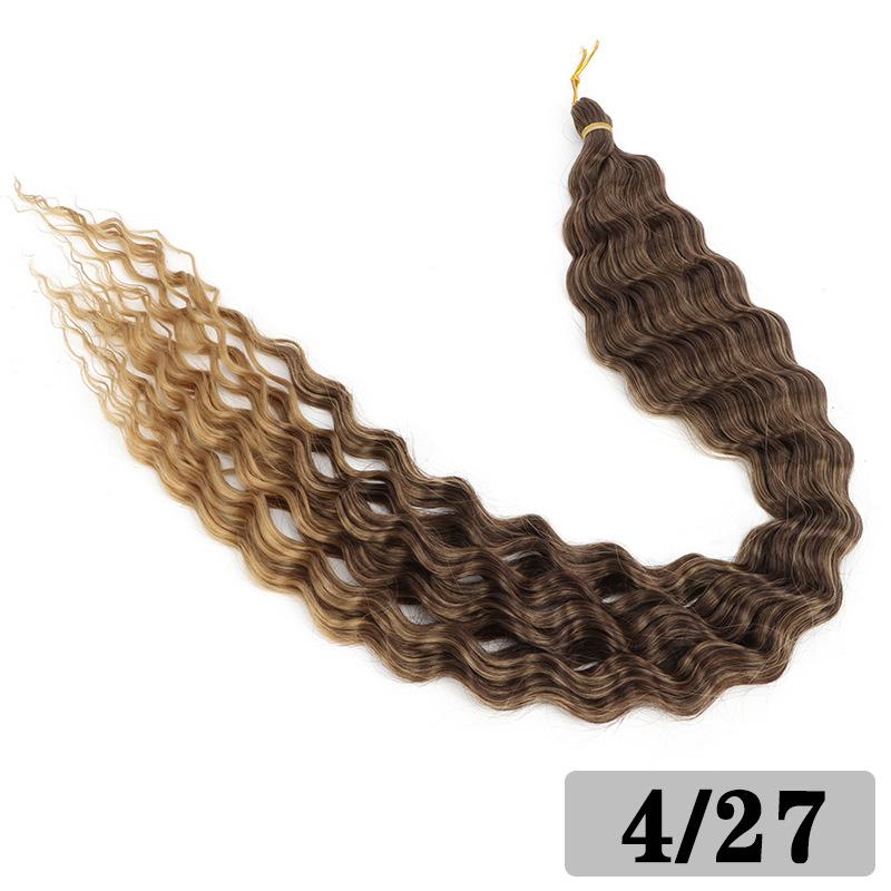 30Inch Syntheitc Pre Stretched Long Deep Wave Curly Braiding Hair Extensions Ocean Wave Crochet Hair for Women