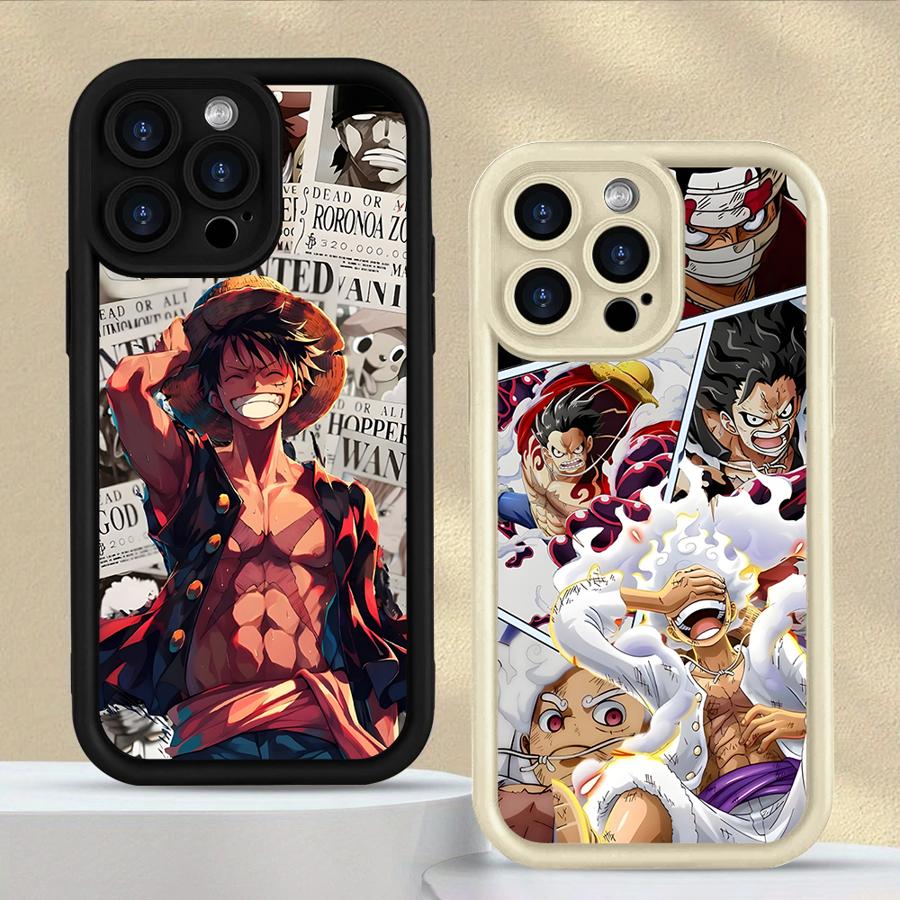 One Piece Luffy Cool pouzdro pro iPhone XR 17 Air XS Max 16e 15 16 14 Plus 13 12 11 Pro Max Měkký kryt