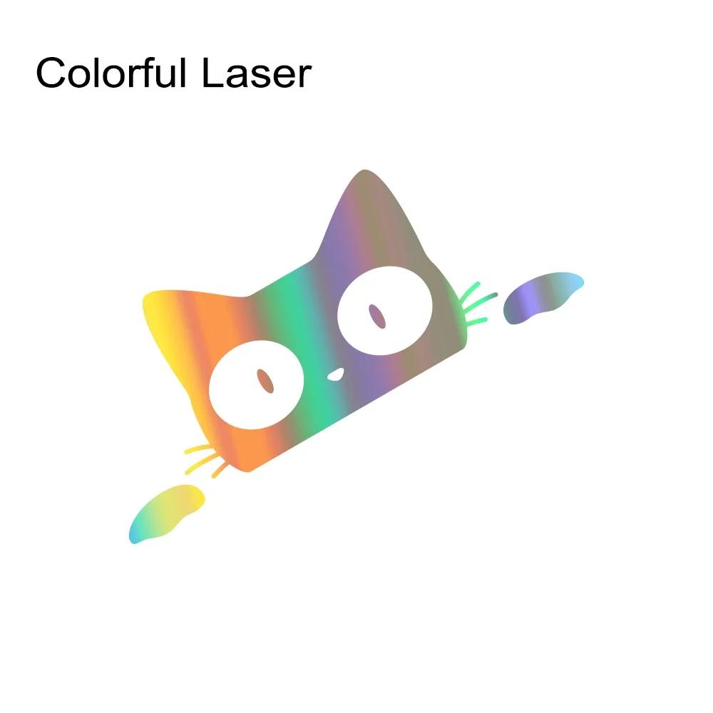 Car Sticker Motorcycle Surprise Cat Peeking Sticker Funny Vinyl Decals Waterproof Window Cute Decor Auto Accessories 12x5CM