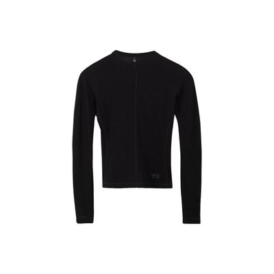 X Y-3 Fitted Long-Sleeve Tee Black Women Tops HY1251