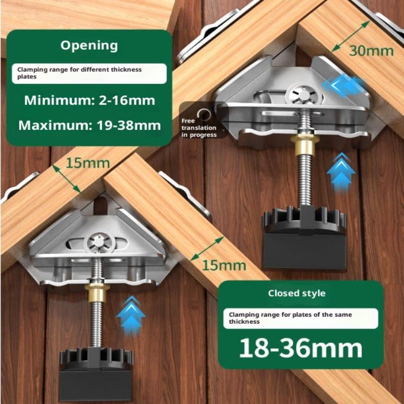 1 szt. Lokalizator kątownik pomocniczy ze stali nierdzewnej Kątownik prosty Szybki klips Regulowany zacisk mocujący 90 stopni Spawanie
