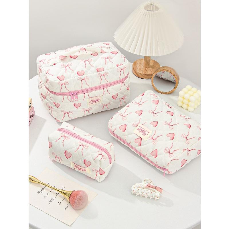 Simple Fresh Makeup Bag Large Capacity Multifunctional Cosmetic Storage Bag Portable Travel Toiletry Pouch for Cosmetics Brushes Toiletries Daily Use