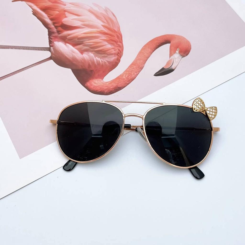 2026 Hot Selling Metal Toad With Bowknot Cute Baby Fashion Sunshade Must-Have Sun Protection Personality Sunglasses