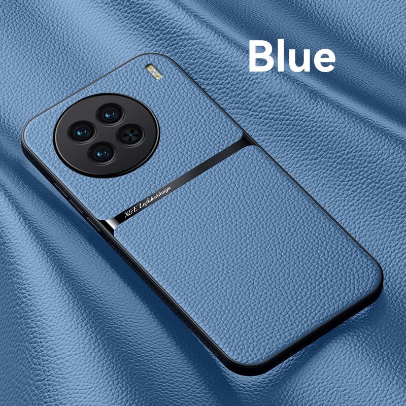 Pro Vivo X90 Pro Plus Pouzdro Luxusní Magnetický Stojan Kožené Pouzdro na Telefon pro VIVO X90 X90Pro+ Nárazník Nárazuvzdorný Držák do Auta Zadní Kryt