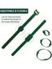 50Pcs 6in Green Nylon Plant Ties Adjustable Non Slip Reusable Velcro For Garden Climbing Plant Graft Decor