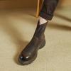 Fashion 2025 New Autumn Motorcycle Women Boots Women Shoes Round Toe Chunky Heel Modern Platform Stretch Short Boots Ladies Shoes