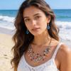 Style Multi Layer Pearl Crystal Necklace Set For Women Summer