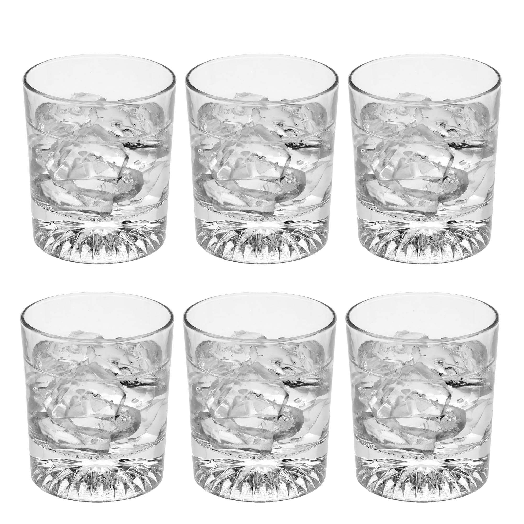 

Toyo Sasaki Glass Whiskey Glasses, Rocks Glasses, Hokuto, 210ml, Pack of 6, 7 Old Cups, Made in Japan, Dishwasher Safe, P-01125-JAN, Clear