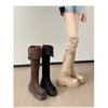 Small Man Increases Height Two Wear Tall Boots Women's Winter Suede Knee Long Knight Boots