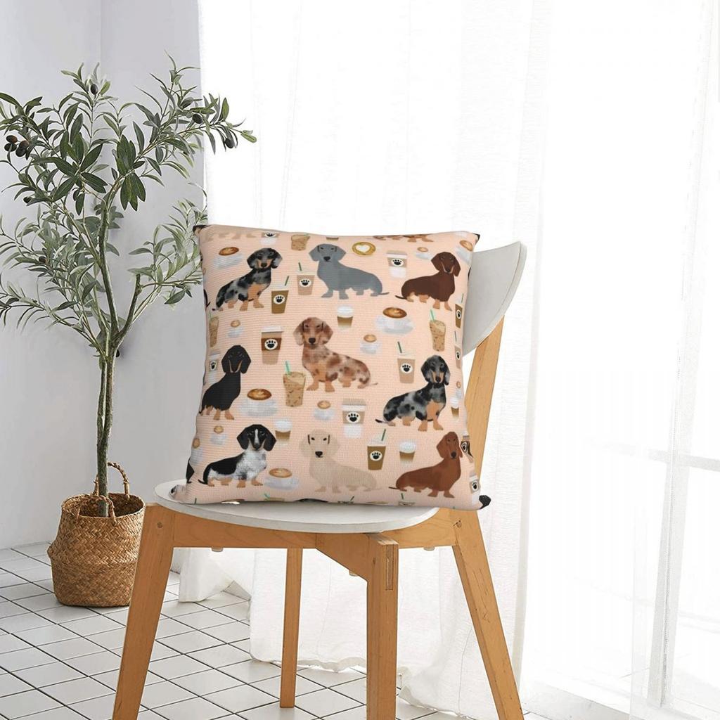Dachshund Pillow Cases Dogs Animal Cushion Cover Fashion Zipper Decor Pillowcase for Home 18