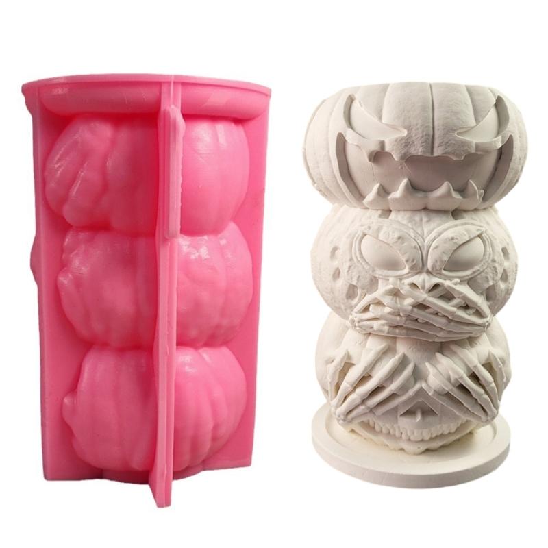 Pumpkins Shape Flower Pots Molds Silicone Mould Halloween Candle Holder Molds Epoxy Resin Molds Handmade Plaster Molds 1