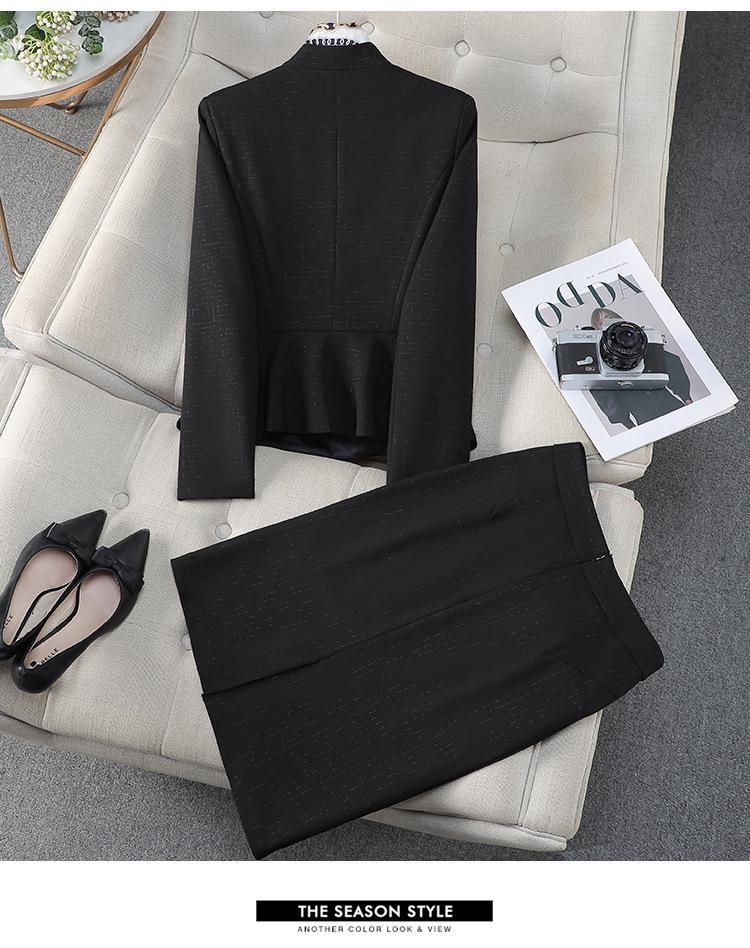 Zihong Women's High-End Autumn/Winter Professional Suit Set - Elegant Formal Skirt for Interviews and Beauty Salons