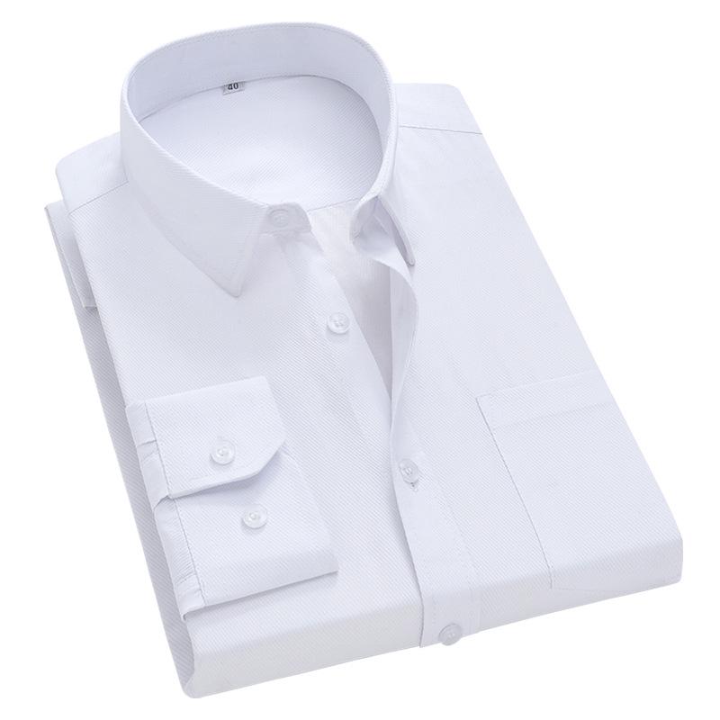 Men's Korean Style Long/Short Sleeve White Shirt - Casual & Formal Wear for Spring & Summer