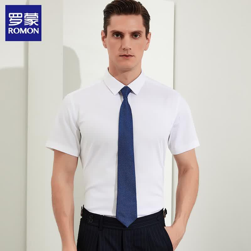 ROMON Men's Short Sleeve Business Shirt