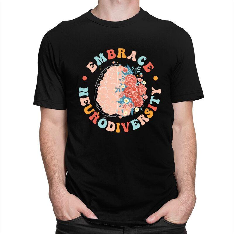 Embrace Neurodiversity Autism Awareness T Shirt Unisex Short Sleeves Casual Graphic Clothing Summer Style Pure Cotton Camisetas