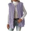 Women's Double-sided Fleece Sleeveless Cardigan Vest With Pockets Casual Loose Open Front Outfit  For European American Hot Sale