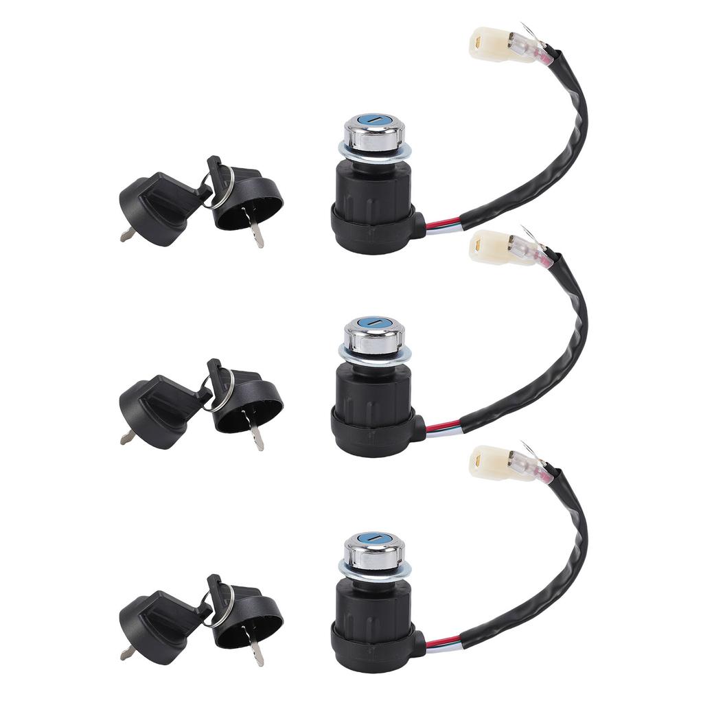 3 Set Gas Generator Ignition Switch with Key 3 Wires Ignition Switch Key Replacement For 186F 170F