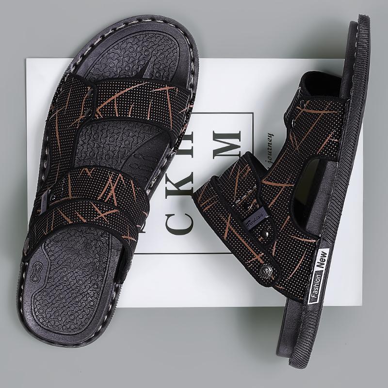 Fashion 2024 Classic Mens Sandals Summer Genuine Leather Sandals Men Outdoor Casual Lightweight Sandal Fashion Men Sandals