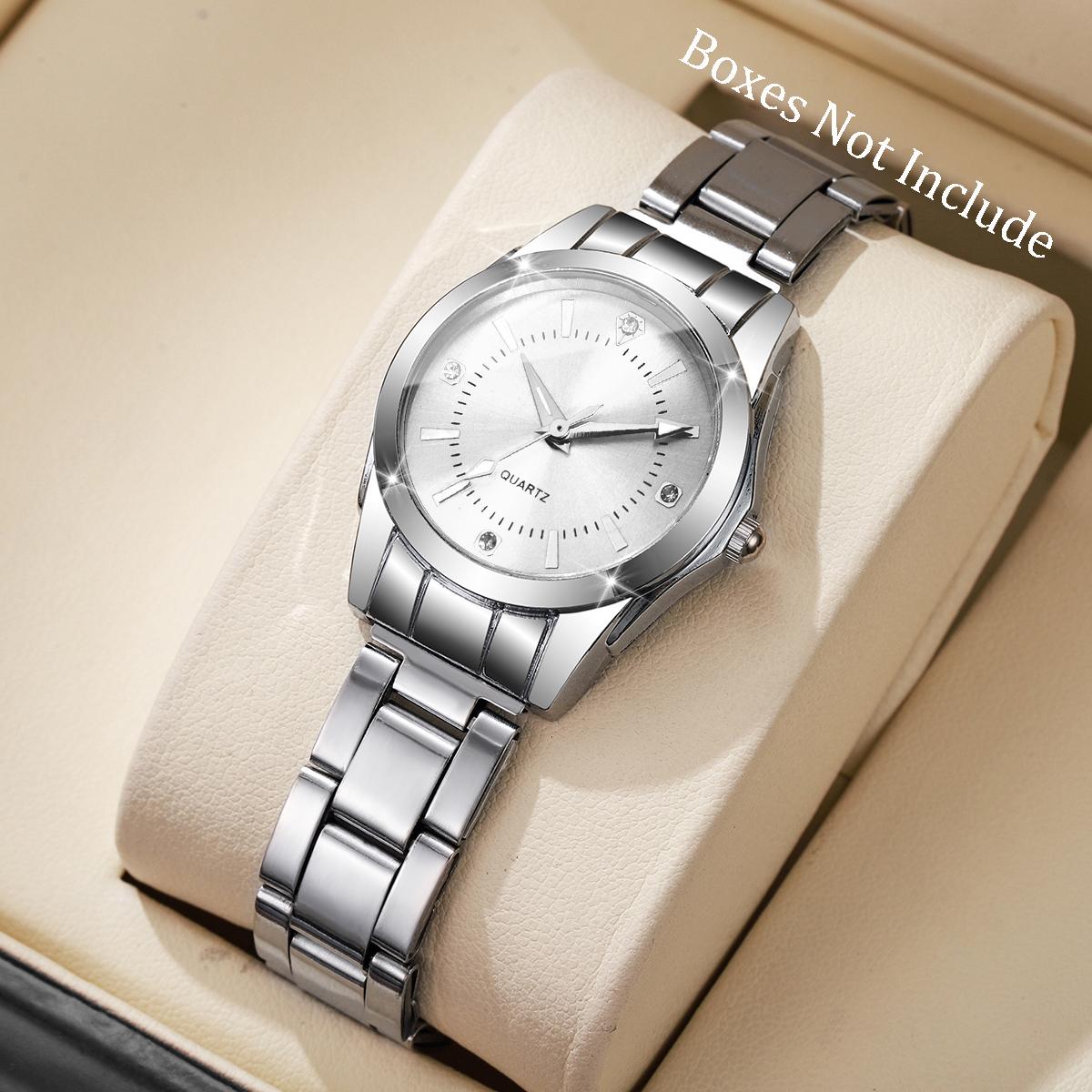 Fashion Classic Rhinestone Inlaid Women Watches Casual Steel Strip Quartz Wrist Watches Ladies Clock Reloj Mujer (Without Box)