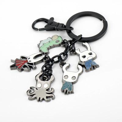 Hollow Knight Metallfiguren Schlüsselanhänger Der Ritter Oktopus Grub Wespe Anhänger Schlüsselanhänger Für Frauen Männer