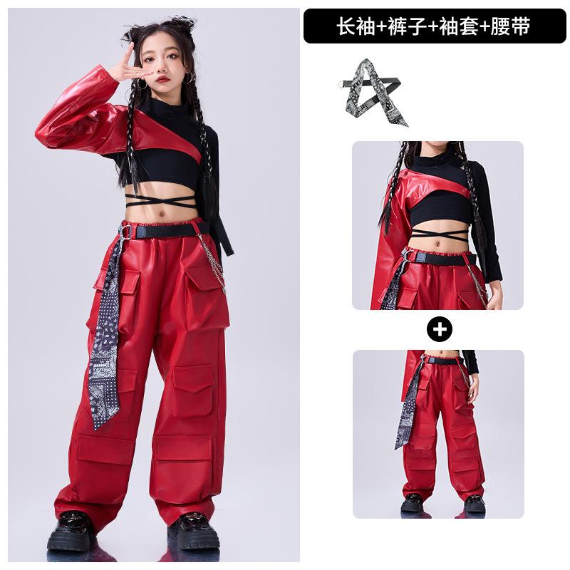 Neujahrstag Street Dance Kinder Trendige Kleidung HipHop Performance Kleidung Jungen HipHop Cool Gutaussehend Mädchen Jazz Dance Kleidung Modisch