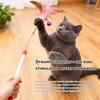 Cat Feather Wand Toy - Steel Wire Feather Interactive Cat Stick Training - Beads Bells Kitten Wand Toys Pet, Funny Kitten Fishi