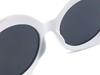 DESIGN OVAL SUNGLASS x 70's (WHITE BLACK)
