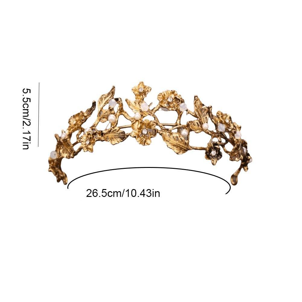 Sparkling Pearl Headpiece Zinc Zinc Alloy Wedding Tiaras Vintage Prom Diadem Wedding