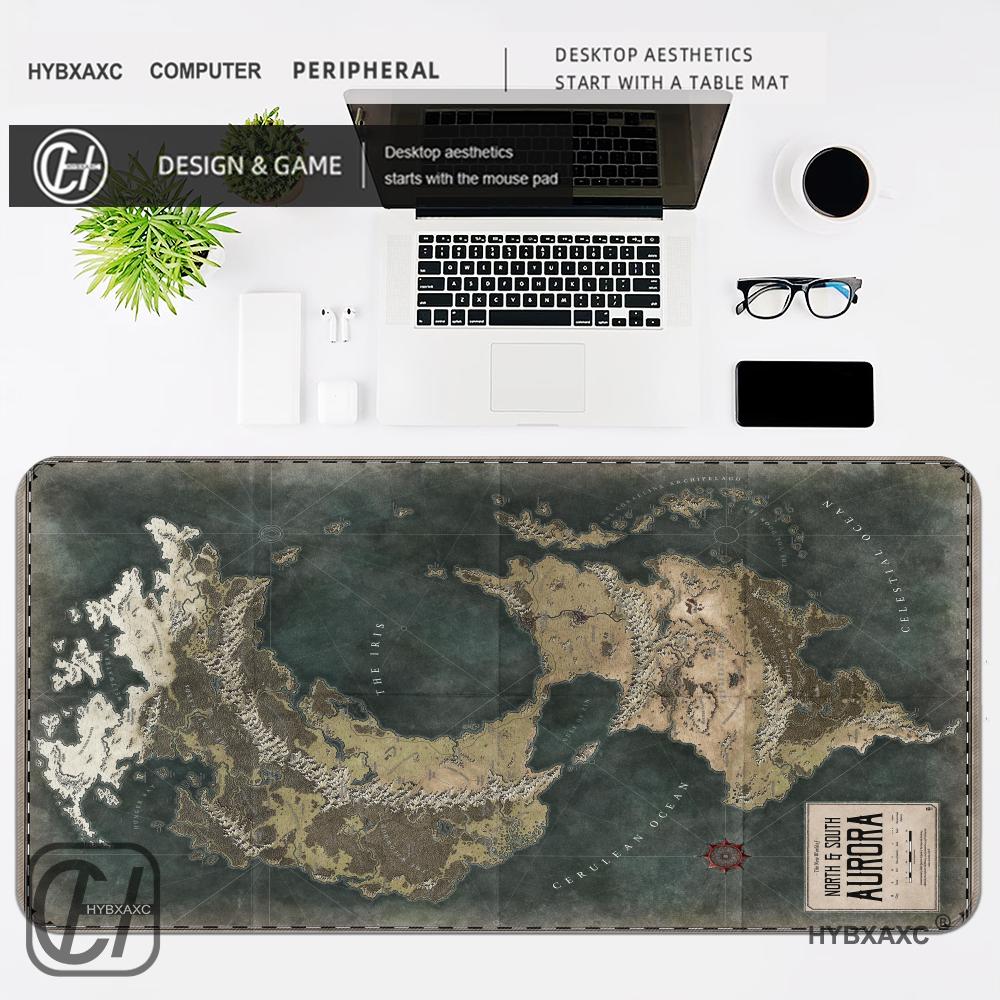 HYBXAXC Fantasy World Map Large Mouse Pad Non Slip Rubber Desk Mat Waterproof Gaming Keyboard Pad for Office Home 400X800X2MM