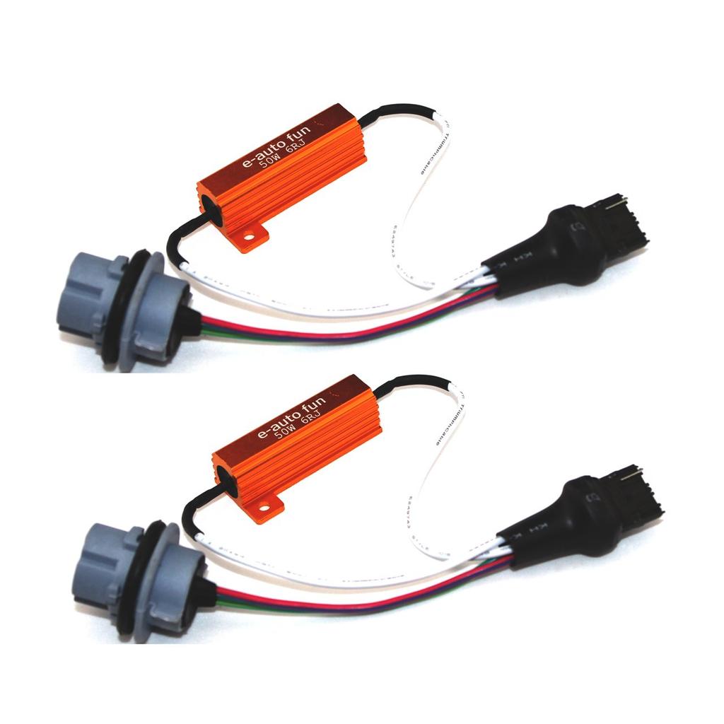 E-auto Fun Genuine T20 Universal LED Turn Signal Replacement Socket Unit 6 Ohm 2